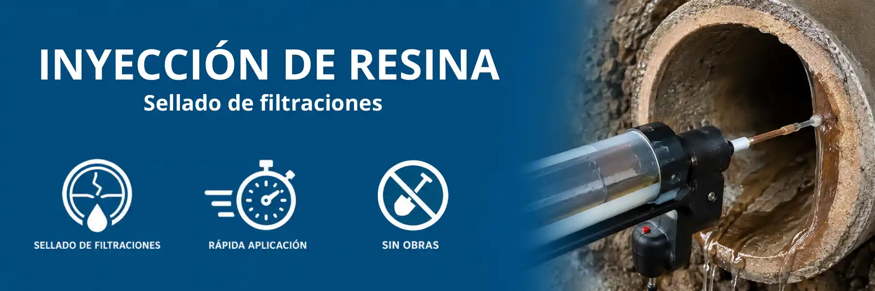 inyeccion de resina en tuberías